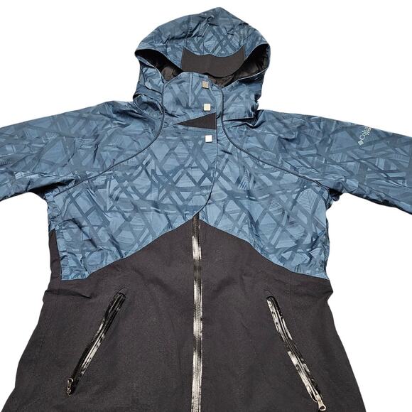 Columbia Titanium Prism Interchange Jacket Medium Blue Black Ski Snow Shell - Picture 1 of 11